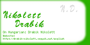 nikolett drabik business card